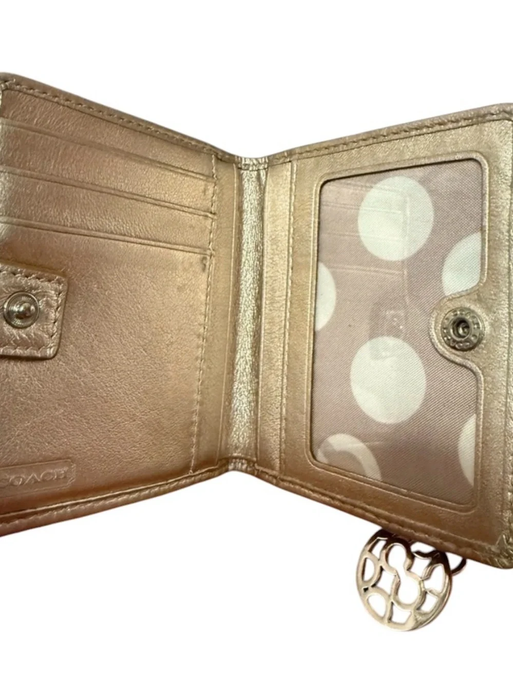 Coach Poppy Hearts Zip-Around Wallet - Picture 9 of 12